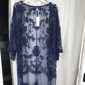 Francesca’s Navy Lace Cover up